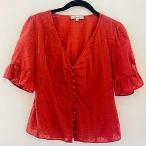 Madewell blouse in rust